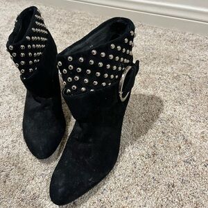 Studded Black Ankle Boots